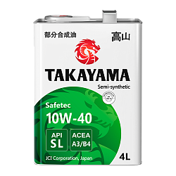 Моторное масло TAKAYAMA Safetec  10W-40  4 л. п/синт.