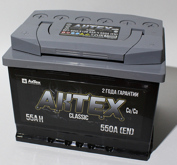 Аккумулятор АКТЕХ Classic  55 Ач, Обратная полярность