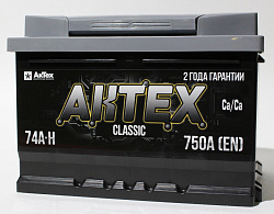Аккумулятор АКТЕХ Classic  74 Ач, Прямая полярность