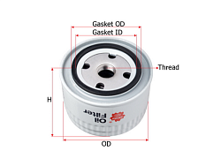 Фильтр автомобильный масляный Sakura C25011